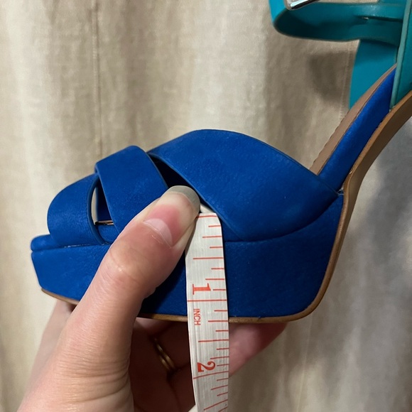 Gianni Bini Stiletto Platform Two Tone Color block heels size 8 - Picture 11 of 12